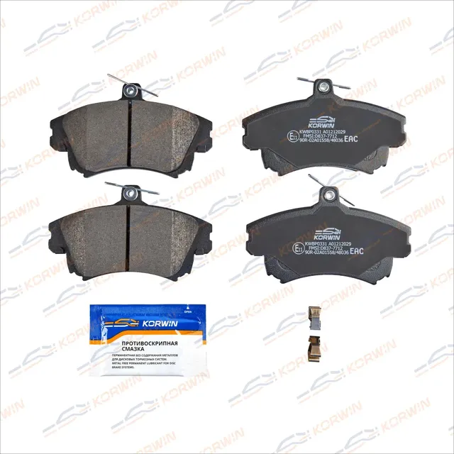 Колодки тормозные перед. Mitsubishi Carisma (DA) 00-06/Volvo S40 I/V40 95 (Korwin). Артикул KWBP0331