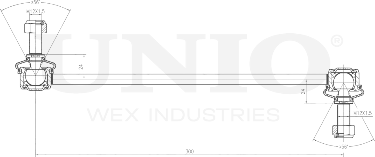 Тяга/стойка стабилизатора (Unio). Артикул SSP-50287