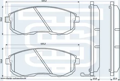 Колодки тормозные передние (Starke). Артикул 179837