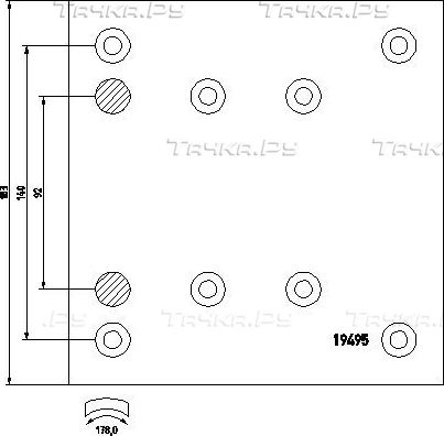 Тормозные накладки Don задние для MAN TGM 2005-2026. Артикул MP322A7100