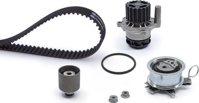Помпа (водяной насос) с комплектом ремня ГРМ Gates PowerGrip® для Audi A2 2000-2005. Артикул KP55569XS-2