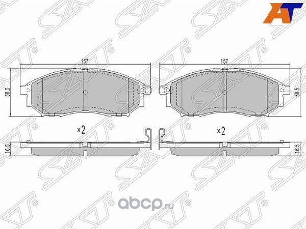 Колодки тормозные передние NISSAN MURANO Z50Z51 P (SAT). Артикул STAY040NS034
