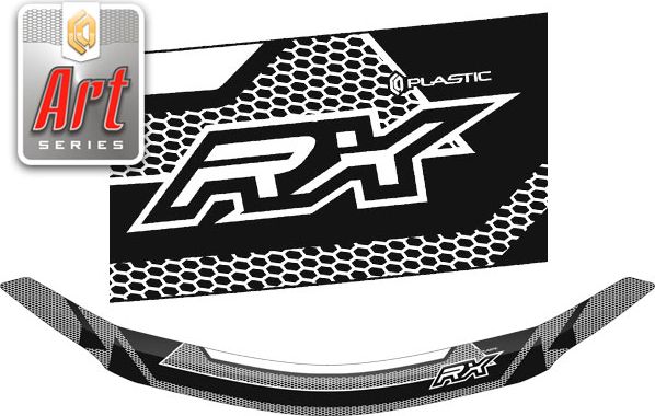 Дефлектор СА Пластик для капота (Серия Art белая) Lexus RX IV Long 2017-2026. Артикул 2010011413285