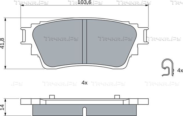 Тормозные колодки Bosch (Low-Metallic) задние для Mitsubishi Eclipse Cross 2018-2026. Артикул 0 986 460 008