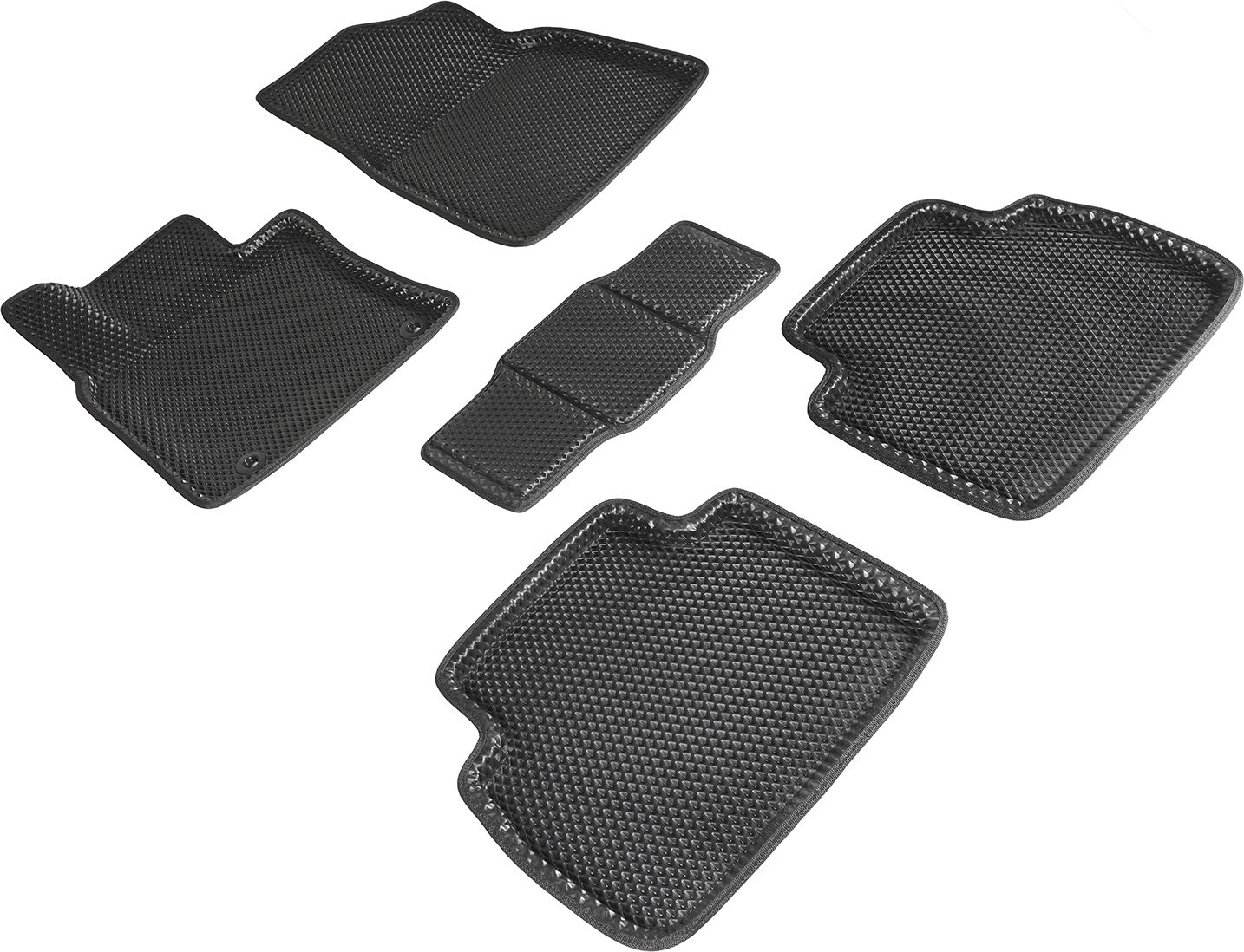 Коврики Seintex 3D EVA Ромб для салона Toyota Camry 70 (V70, XV70) 2017-2026 ЧЕРНЫЕ. Артикул 95194