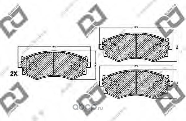 Колодки тормозные дисковые (DJ Parts). Артикул BP1201