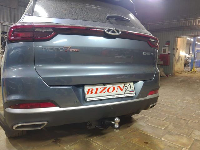 Фаркоп Bizon под американский квадрат для Chery Tiggo 7 Pro 2020-2026. Артикул FA 0390-E