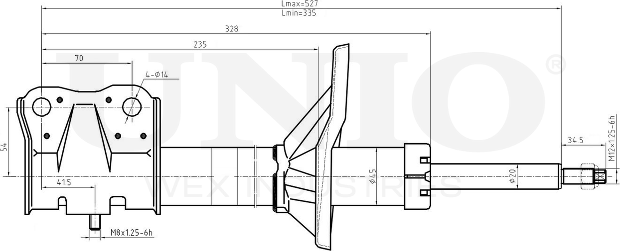 Амортизатор подвески (Unio). Артикул SAB-10710
