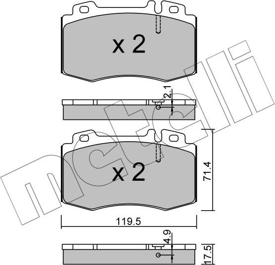 Тормозные колодки Metelli. Артикул 22-0563-5