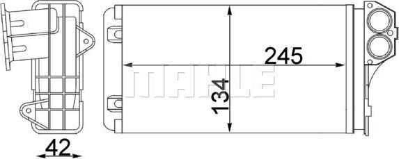 Радиатор отопителя (печки) Mahle Behr для Citroen Xsara Picasso 1999-2011. Артикул AH 88 000S