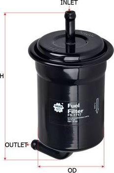 Топливный фильтр Sakura. Артикул FS-1717