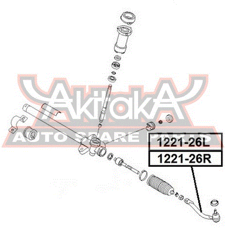 Наконечник рулевой тяги Asva правый для Hyundai Sonata IV (EF) 1998-2001. Артикул 1221-26R