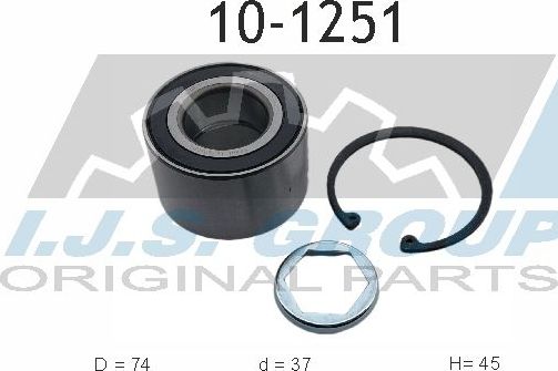Ступичный подшипник (комплект) IJS Group задний правый/левый для Opel Senator B 1987-1993. Артикул 10-1251
