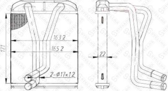 Радиатор отопителя (печки) Stellox. Артикул 10-35226-SX