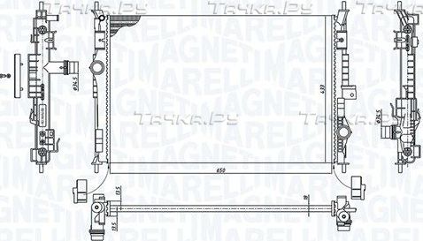 Радиатор охлаждения двигателя Magneti Marelli для Citroen Jumpy III 2016-2026. Артикул 350213199600