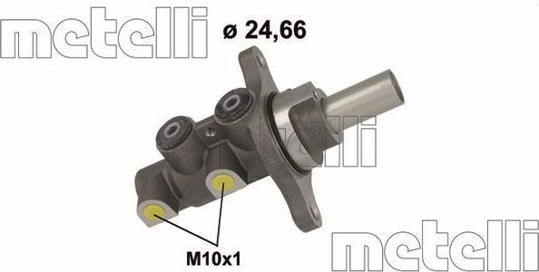 Тормозной цилиндр главный Metelli (алюминий). Артикул 05-1155