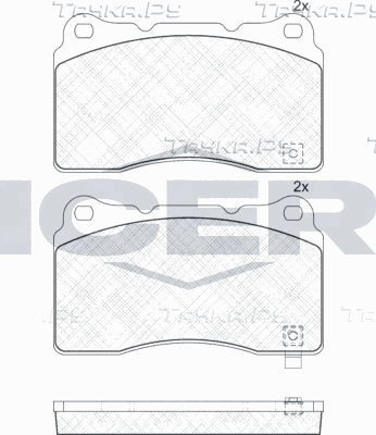 Тормозные колодки Icer передние для Mitsubishi Carisma I 1999-2006. Артикул 181585