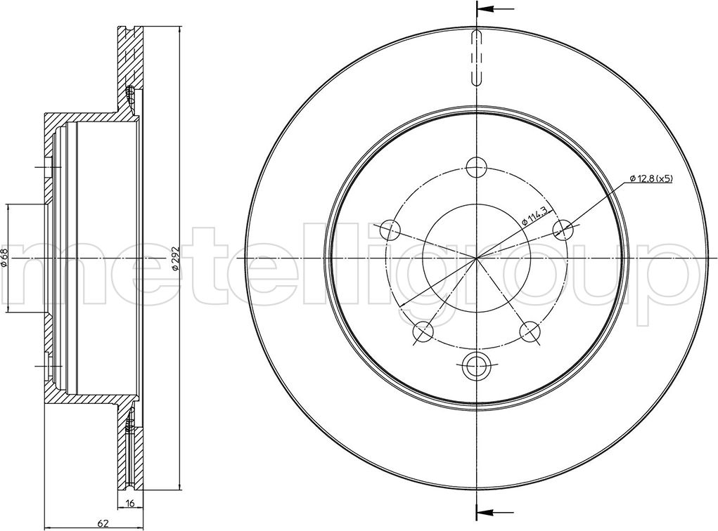 Тормозной диск Metelli. Артикул 23-0797C