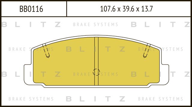 Колодки тормозные дисковые задние Mazda 323 1998 (Blitz). Артикул BB0116