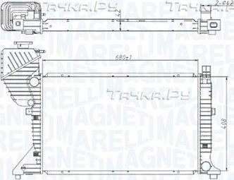 Радиатор охлаждения двигателя Magneti Marelli. Артикул 350213177400