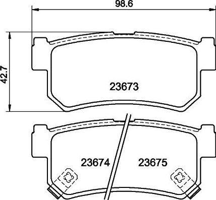 Тормозные колодки Mintex. Артикул MDB2823