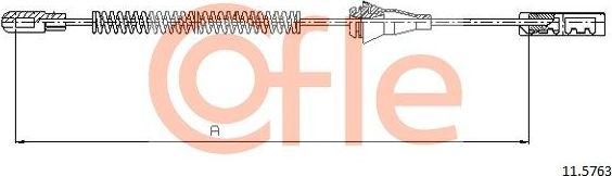 Трос ручника (тросик ручного тормоза) Cofle. Артикул 92.11.5763
