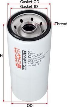 Масляный фильтр Sakura. Артикул C-5701