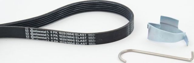Приводной ремень поликлиновой с роликами (комплект) ContiTech для Ford Mondeo IV 2007-2010. Артикул 6PK1029 ELAST T1