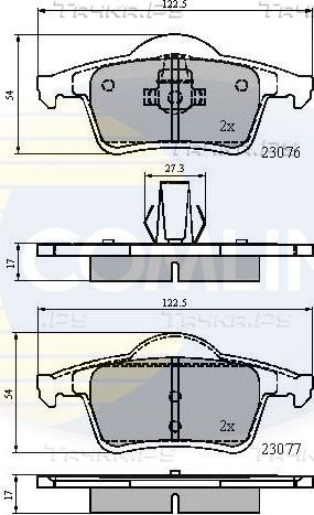 Тормозные колодки Comline Comline задние для Volvo V70 I 1995-2000. Артикул CBP0729