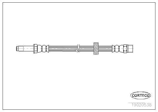 Тормозной шланг Corteco. Артикул 19020538