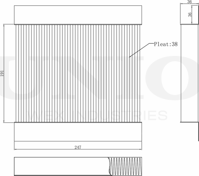 Фильтр салона (Unio). Артикул FLT-40051