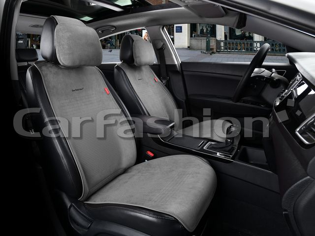 Накидки универсальные CarFashion 2D Prestige Front на передние сидения авто, цвет Серый/Серый. Артикул 26240