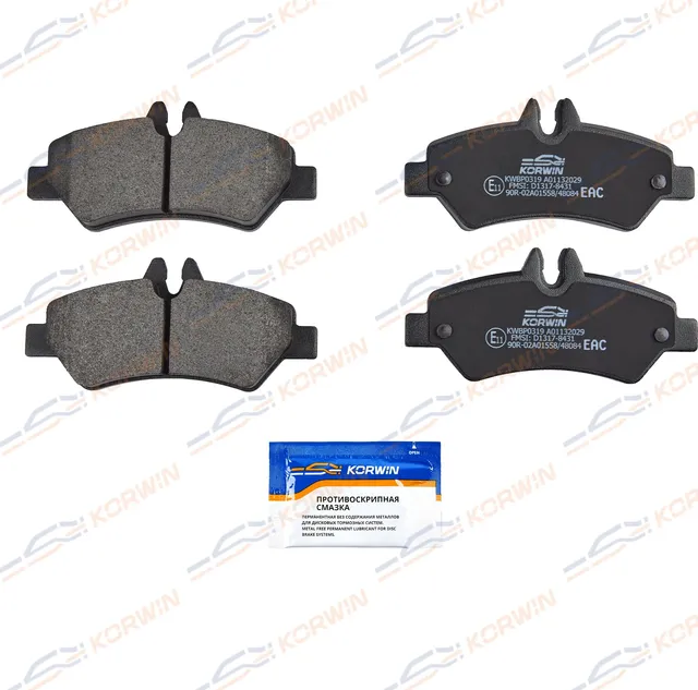 Колодки тормозные зад. Mercedes Sprinter (906) 06-/VW Crafter (2E/2F/SY/SZ) 06 (Korwin). Артикул KWBP0319