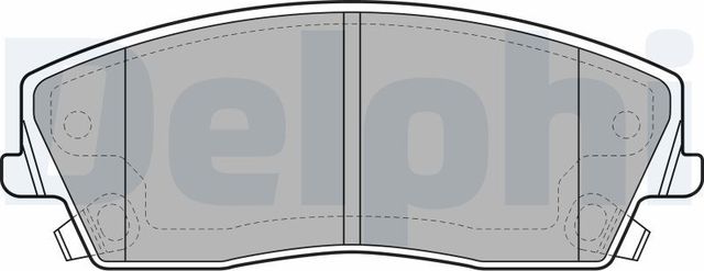 Тормозные колодки Delphi (Low-Metallic) передние для Chrysler 300C I 2004-2012. Артикул LP2034