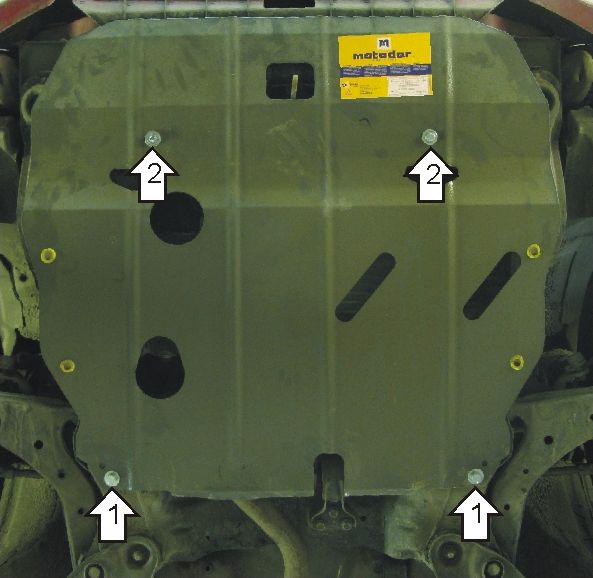 Защита Мотодор для картера, КПП Hyundai Coupe 2001-2009. Артикул 00927