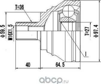 Комплект ШРУСа (Dynamatrix-Korea) Dynamatrix-Korea. Артикул DCV803002