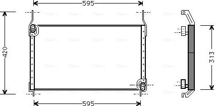 Радиатор кондиционера (конденсатор) AVA (алюминий). Артикул FT5172