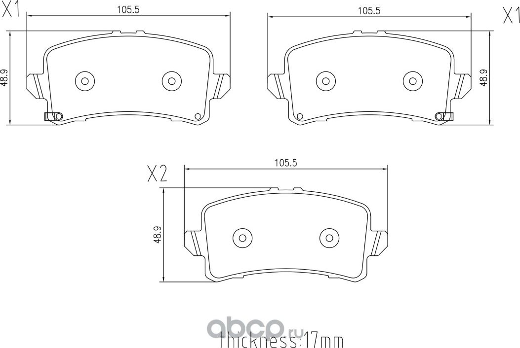 Комплект задних дисковых тормозных колодок для автомобилей HAVAL JOLION 4WD 04/2 (Barnett). Артикул CN107