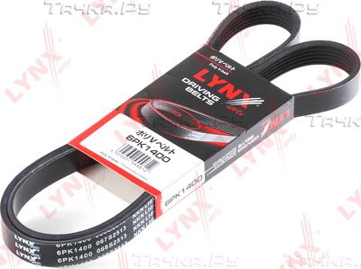 Приводной ремень поликлиновой LYNXauto для Ford Escape I 2001-2004. Артикул 6PK1400