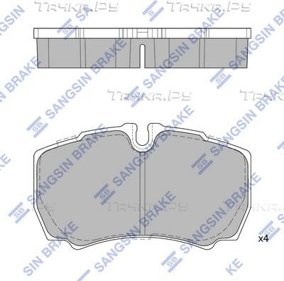 Тормозные колодки Sangsin Hi-Q задние для IVECO Daily III 1999-2007. Артикул SP1843
