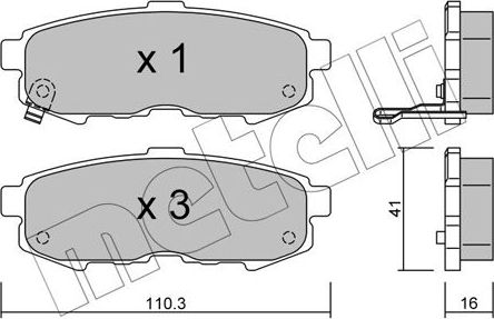 Тормозные колодки Metelli задние для Mazda MPV II (LW) 2002-2006. Артикул 22-0735-0