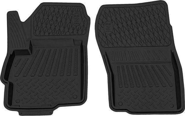 Коврики Rezkon резиновые передние для салона Mitsubishi Outlander III 2012-2026. Артикул 1524015100
