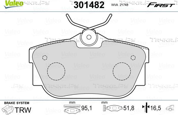 Тормозные колодки Valeo First. Артикул 301482