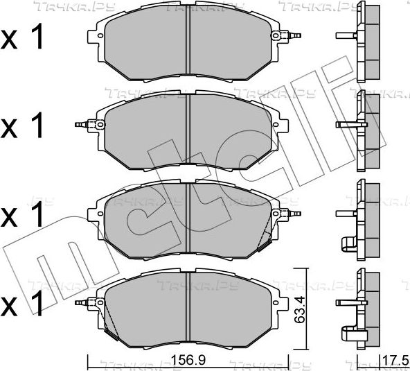 Тормозные колодки Metelli передние для Subaru Forester V 2018-2026. Артикул 22-0763-0