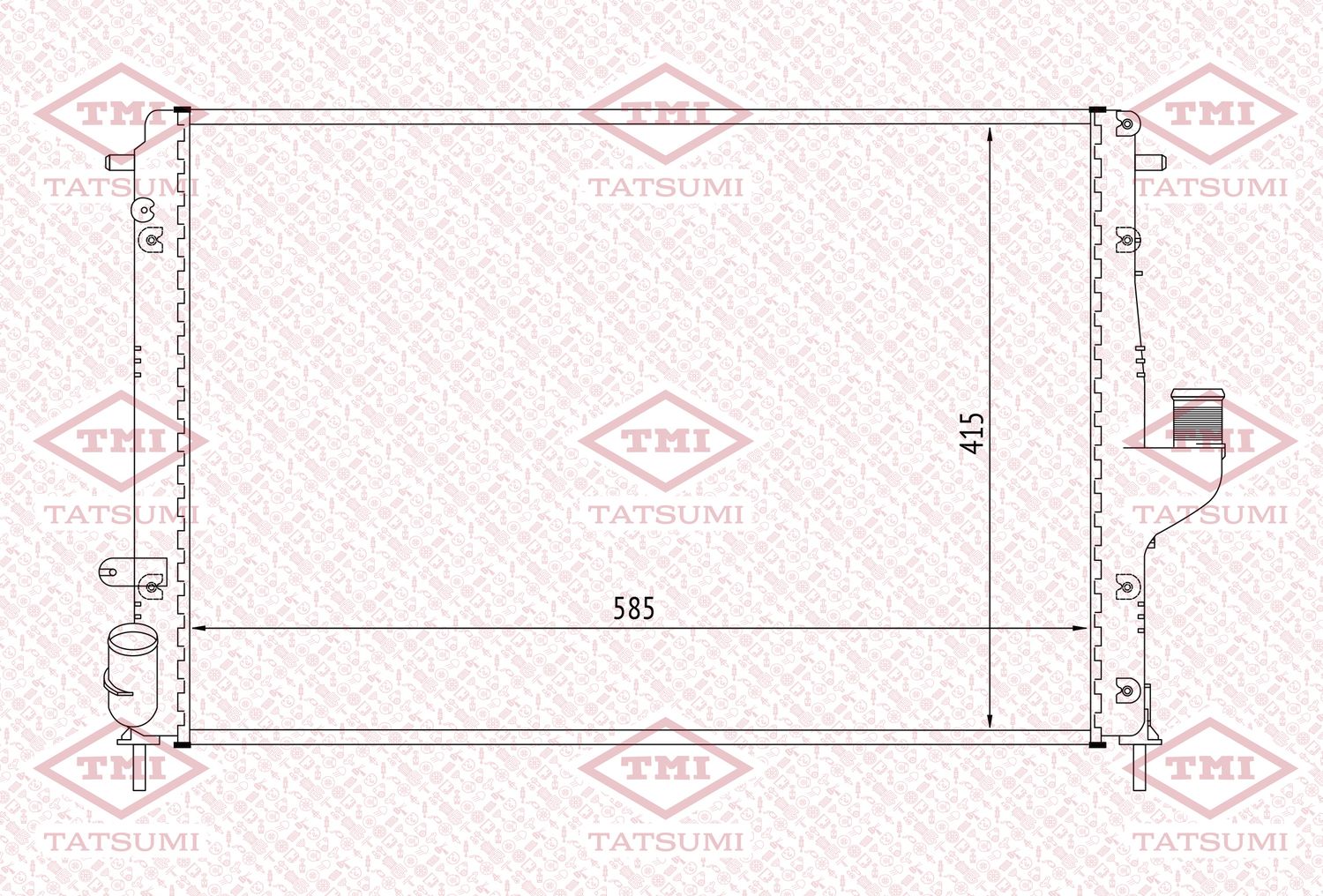 Радиатор охлаждения (Tatsumi). Артикул TGA1196