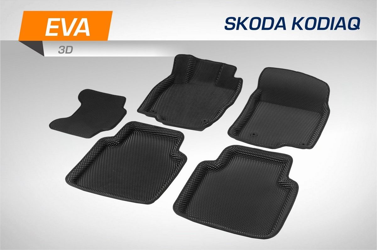 Коврики AutoFlex для салона Skoda Kodiaq 2017-2021 2021-2026. Артикул 2510301