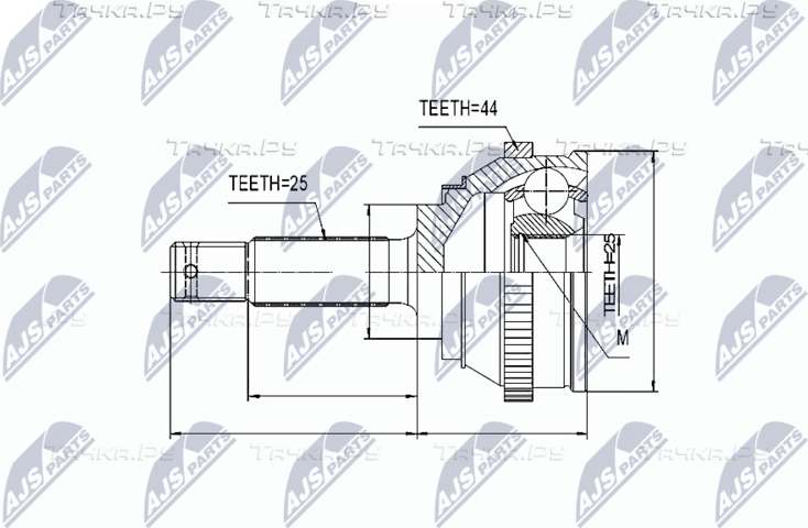 Шрус внутренний (граната) NTY. Артикул NPZ-HY-545