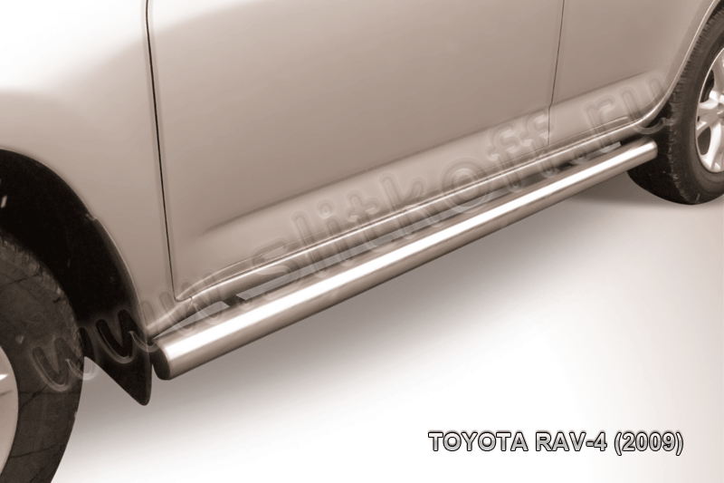 Пороги Slitkoff труба d76 для Toyota RAV4 III SWB 2009-2010. Артикул TR409-010