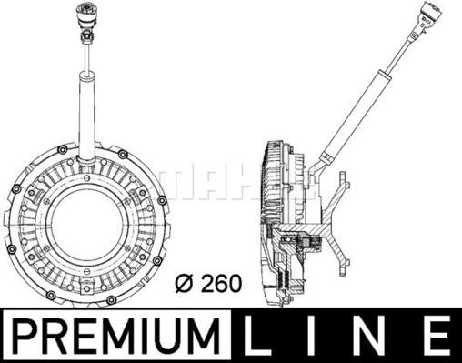 Муфта вентилятора (вискомуфта) Mahle Premium для Mercedes-Benz Axor 2002-2004. Артикул CFC 90 000P