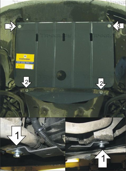 Защита Мотодор для картера и КПП Citroen С5 I 2000-2004. Артикул 00403